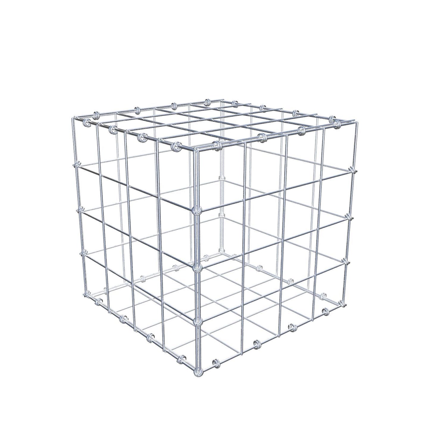 Gabião 40 cm x 40 cm x 40 cm (C x A x P), malhagem 10 x 10 cm, anel espiral