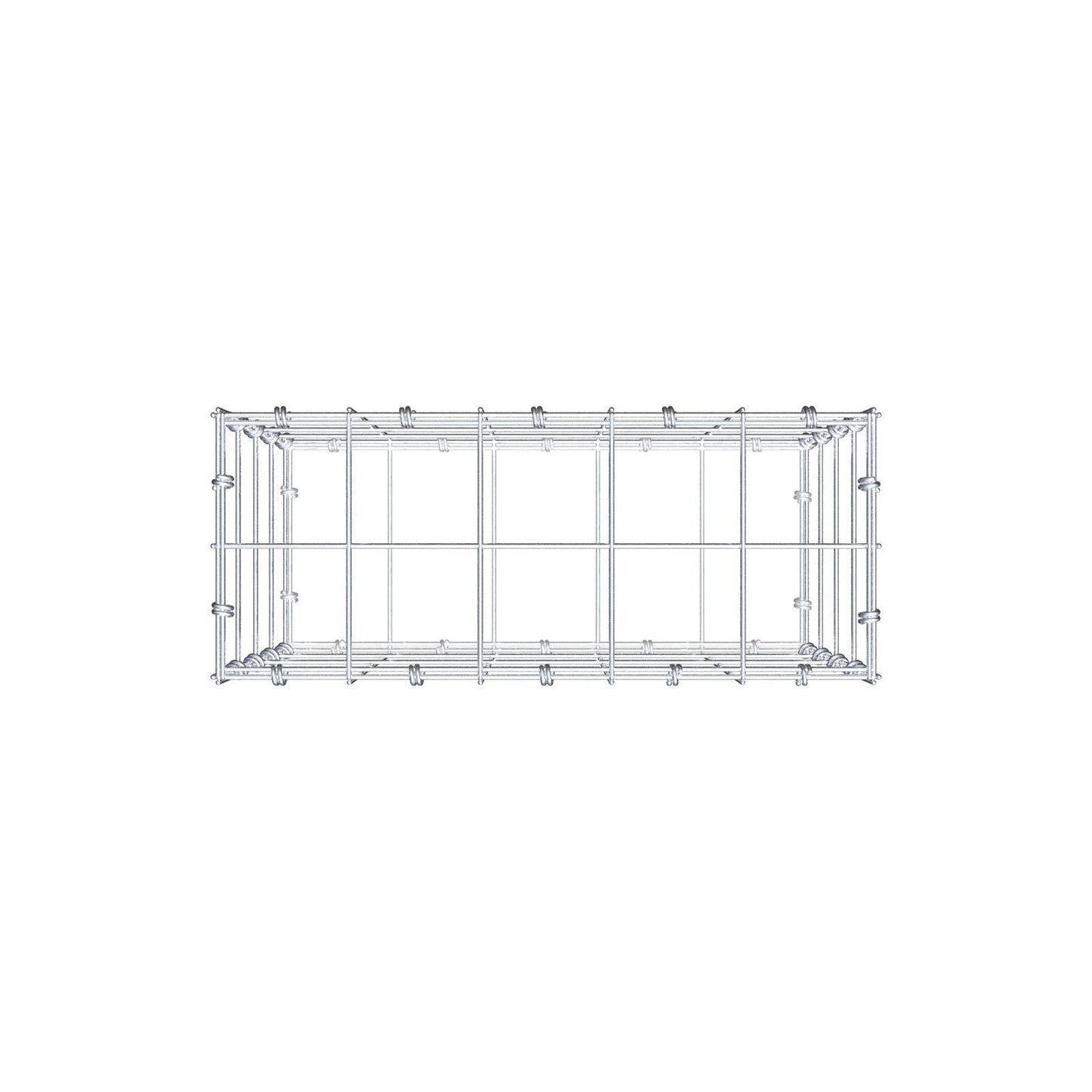 Gabion 50 cm x 40 cm x 20 cm (L x H x D), maskestørrelse 10 x 10 cm, spiralring