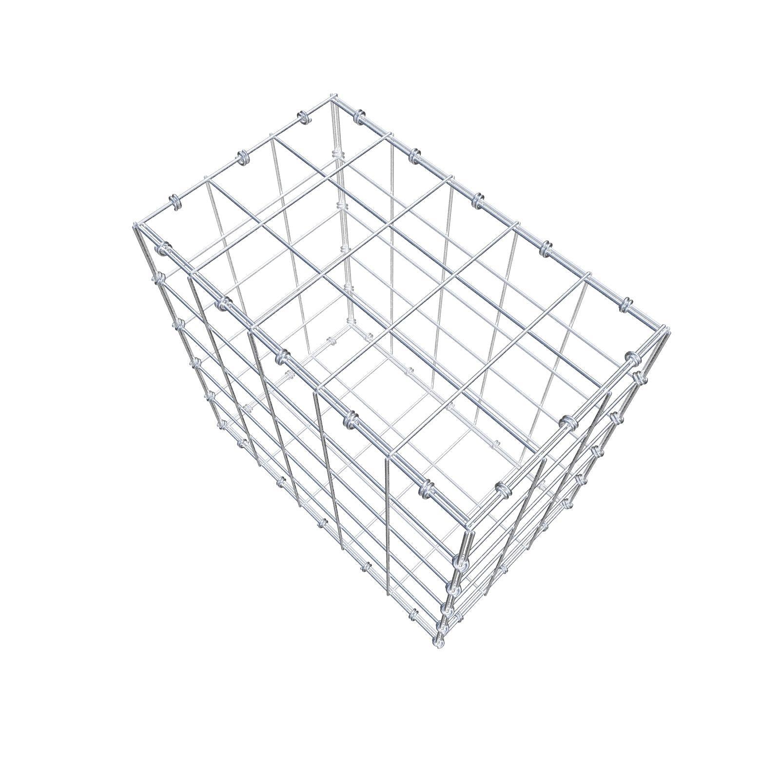 Schanskorf 50 cm x 50 cm x 30 cm (L x H x D), maaswijdte 10 x 10 cm, spiraalring