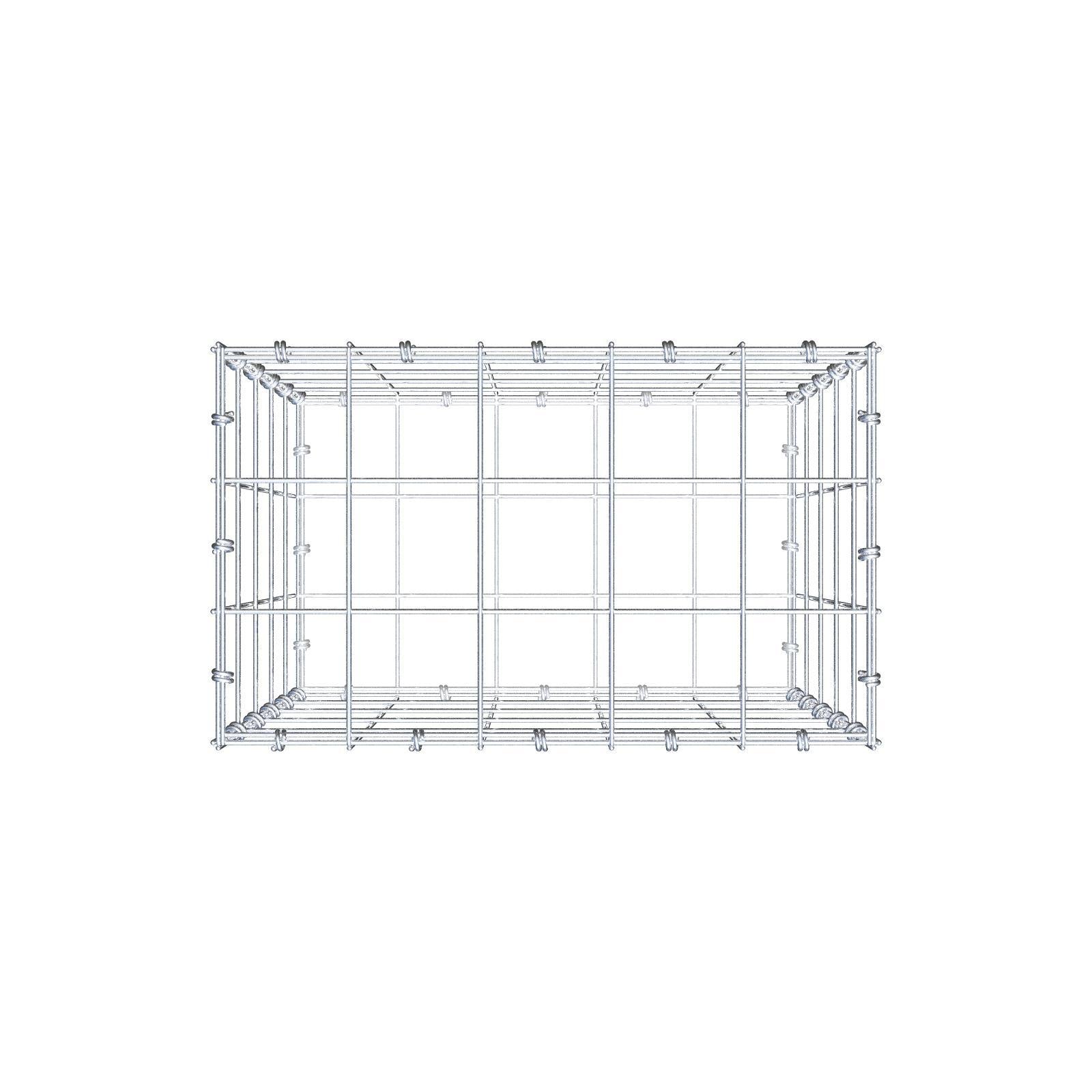 Schanskorf 50 cm x 50 cm x 30 cm (L x H x D), maaswijdte 10 x 10 cm, spiraalring