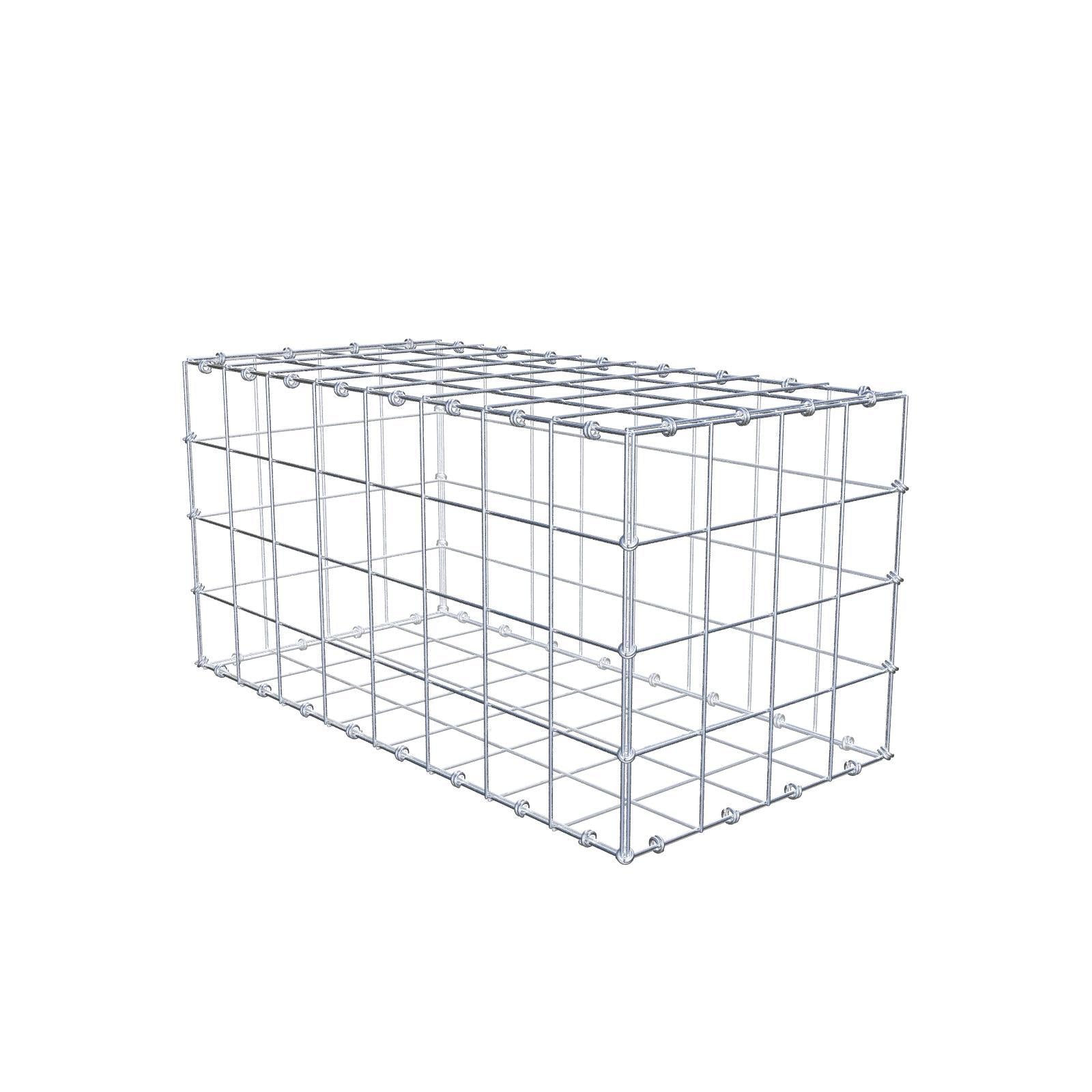 Gabion 80 cm x 40 cm x 40 cm (L x H x D), maskestørrelse 10 x 10 cm, spiralring