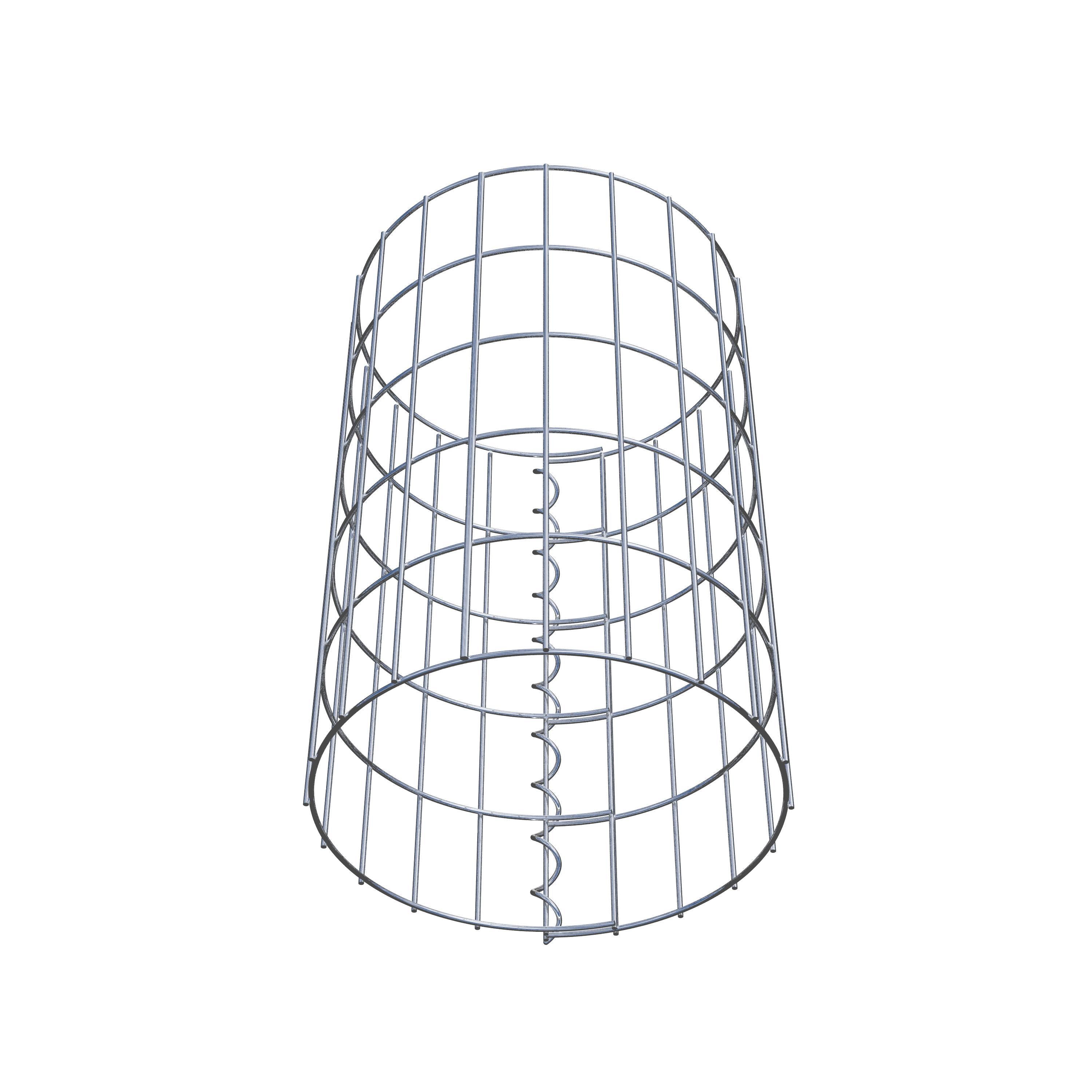 Coluna de gabião diâmetro 32 cm, malha 5 x 10 cm redonda