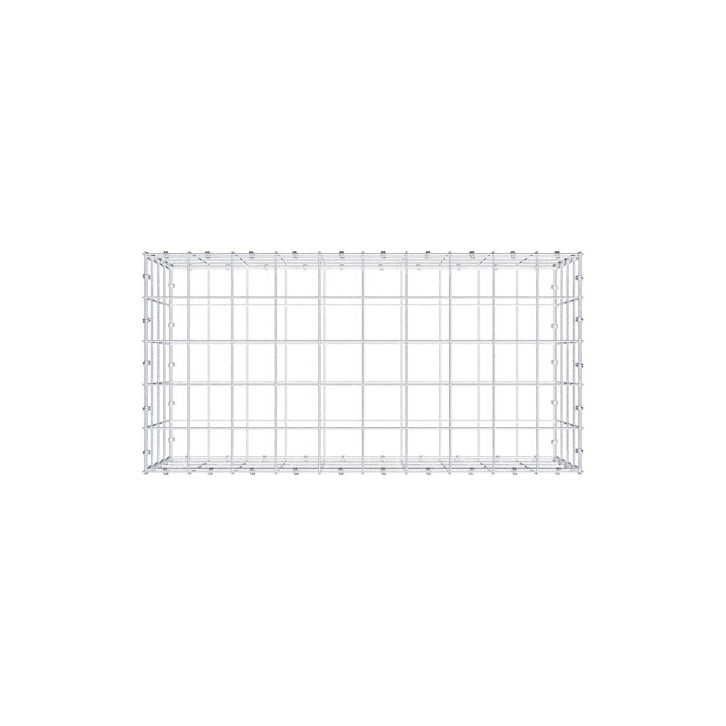 Gabion 100 cm x 40 cm x 50 cm (L x H x D), maskestørrelse 10 x 10 cm, spiralring