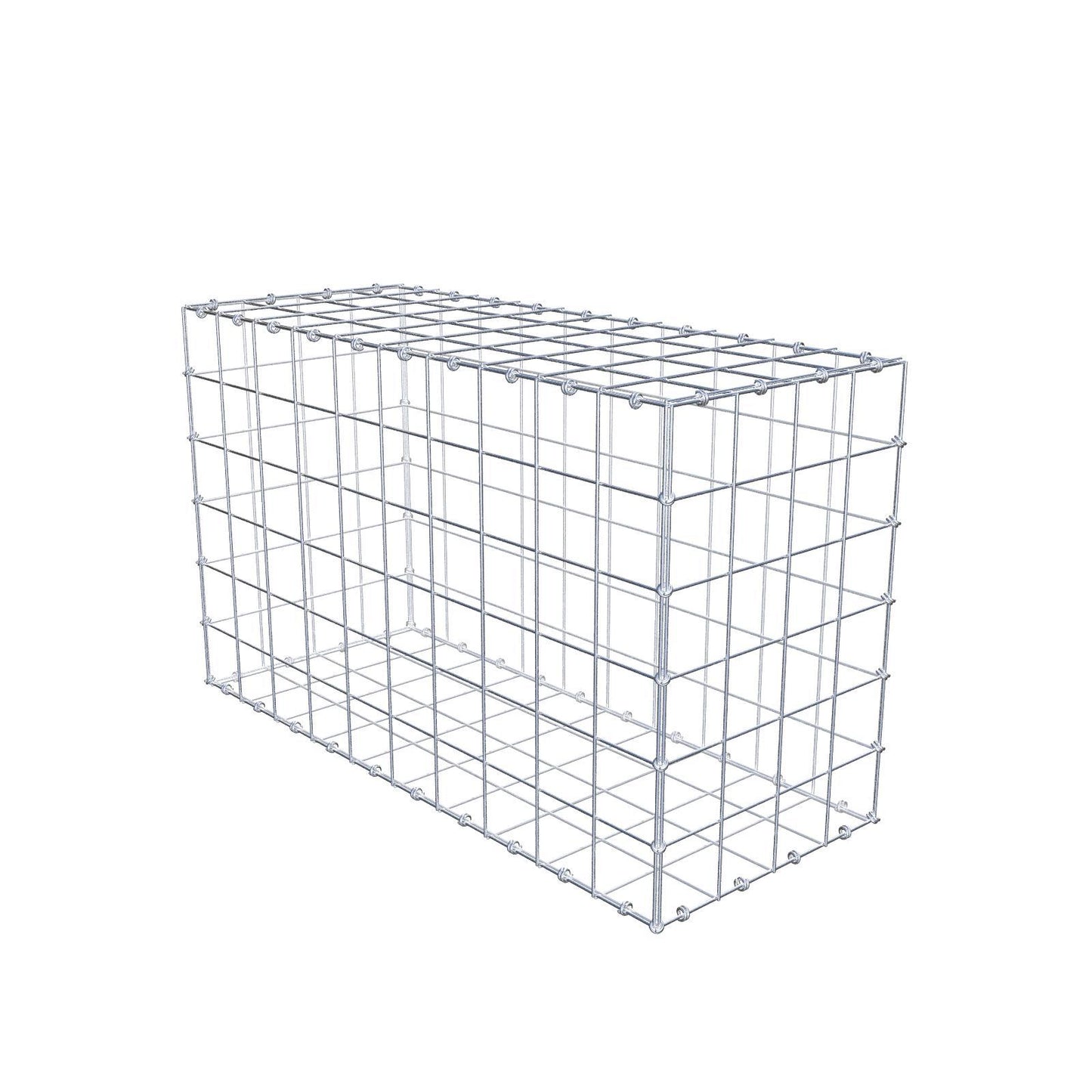 Gabion 100 cm x 60 cm x 40 cm (L x H x P), mailles 10 x 10 cm, anneau en spirale