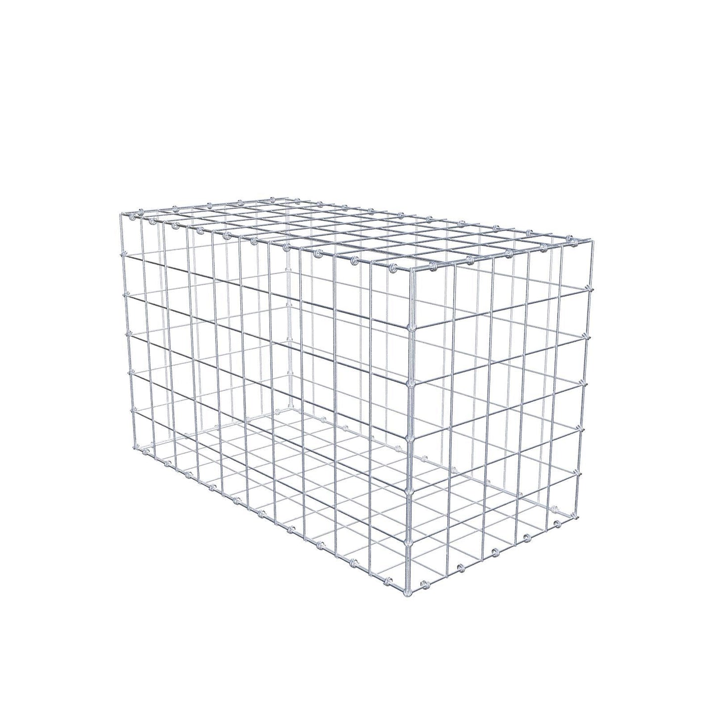 Gabion 100 cm x 60 cm x 50 cm (L x H x D), maskstorlek 10 x 10 cm, spiralring
