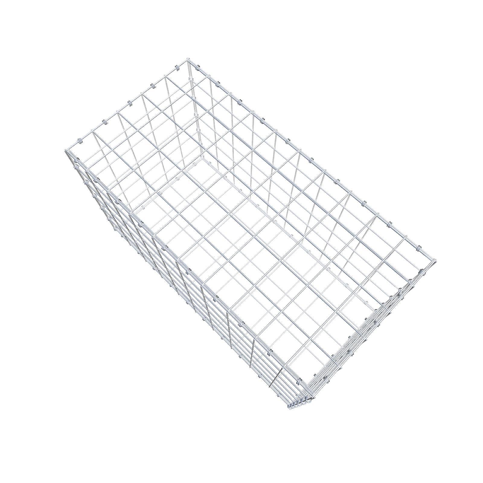 Schanskorf 100 cm x 60 cm x 50 cm (L x H x D), maaswijdte 10 x 10 cm, spiraalring