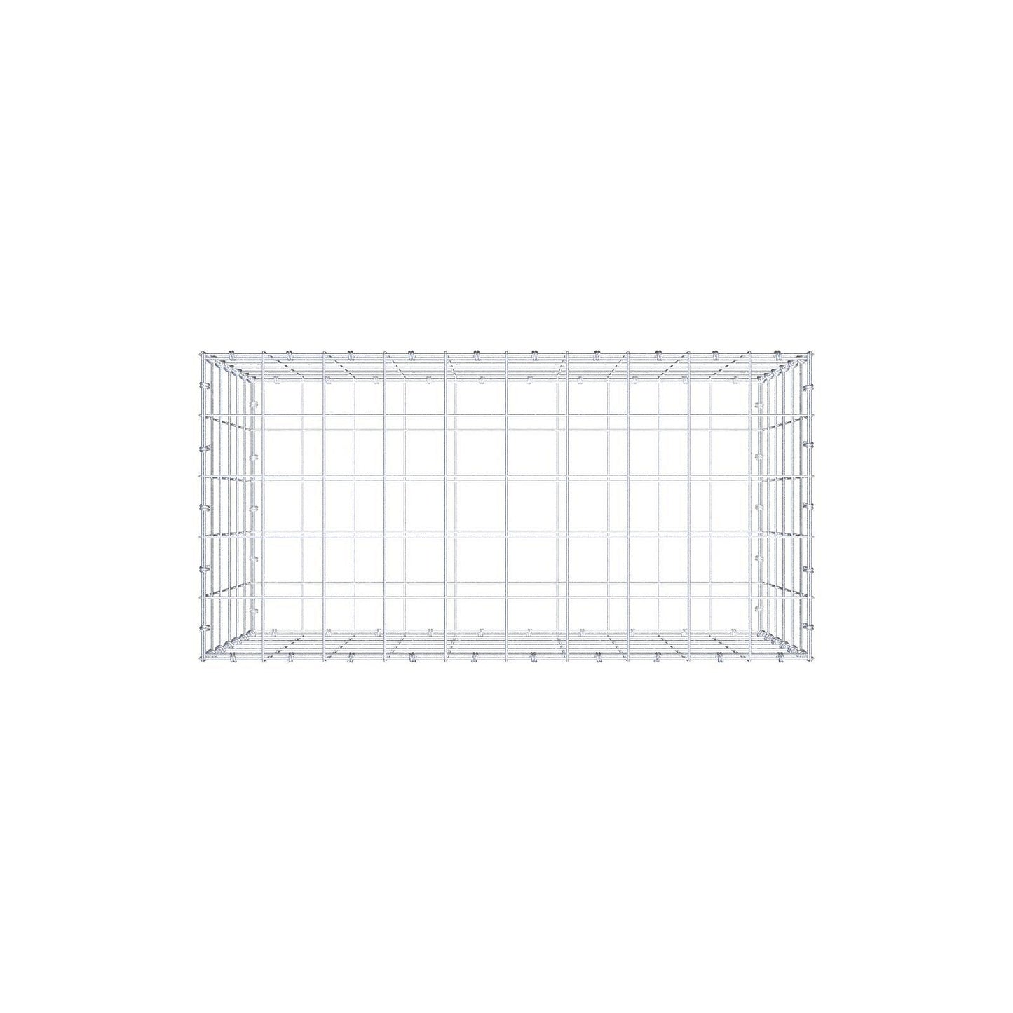 Gabion 100 cm x 60 cm x 50 cm (L x H x D), maskstorlek 10 x 10 cm, spiralring