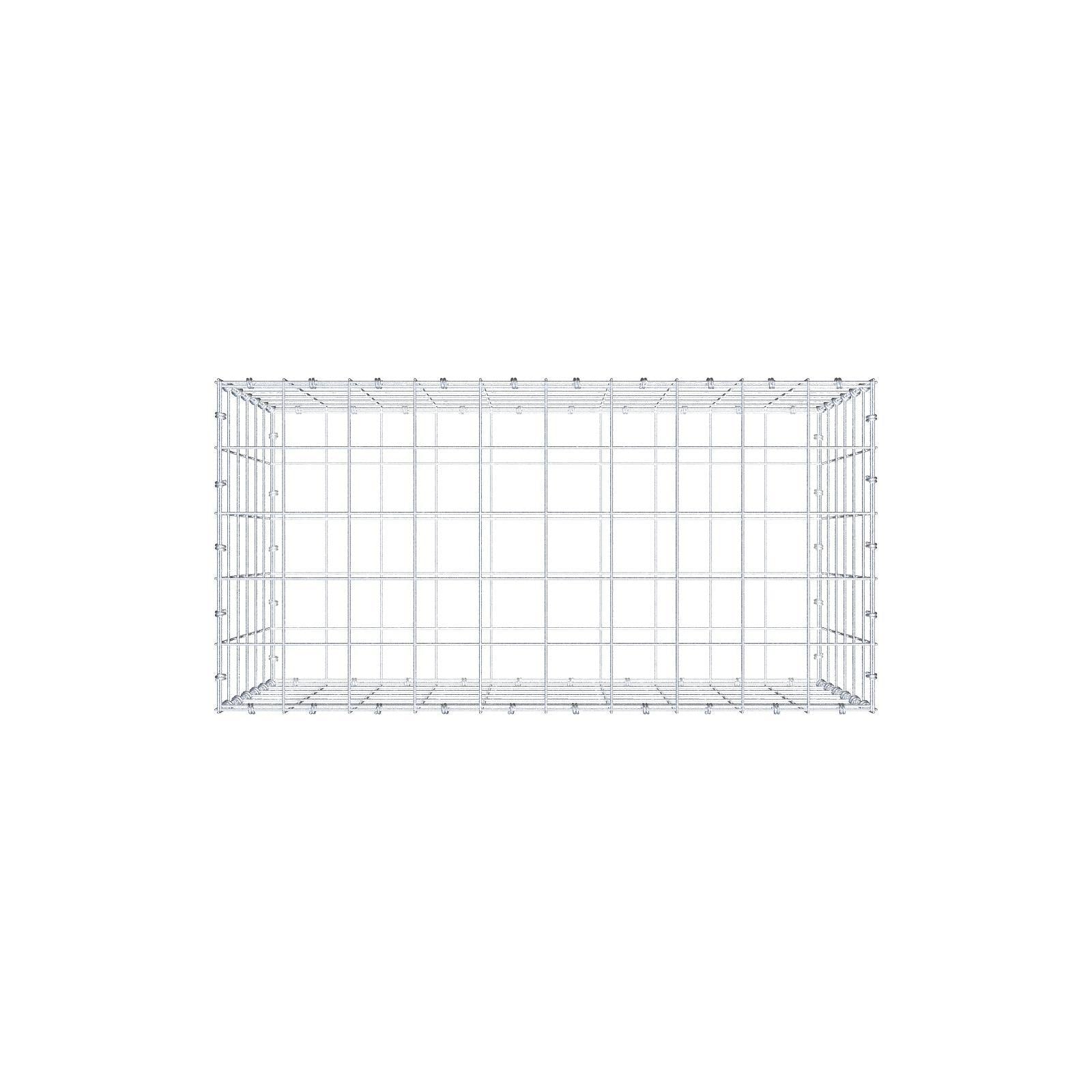 Schanskorf 100 cm x 60 cm x 50 cm (L x H x D), maaswijdte 10 x 10 cm, spiraalring