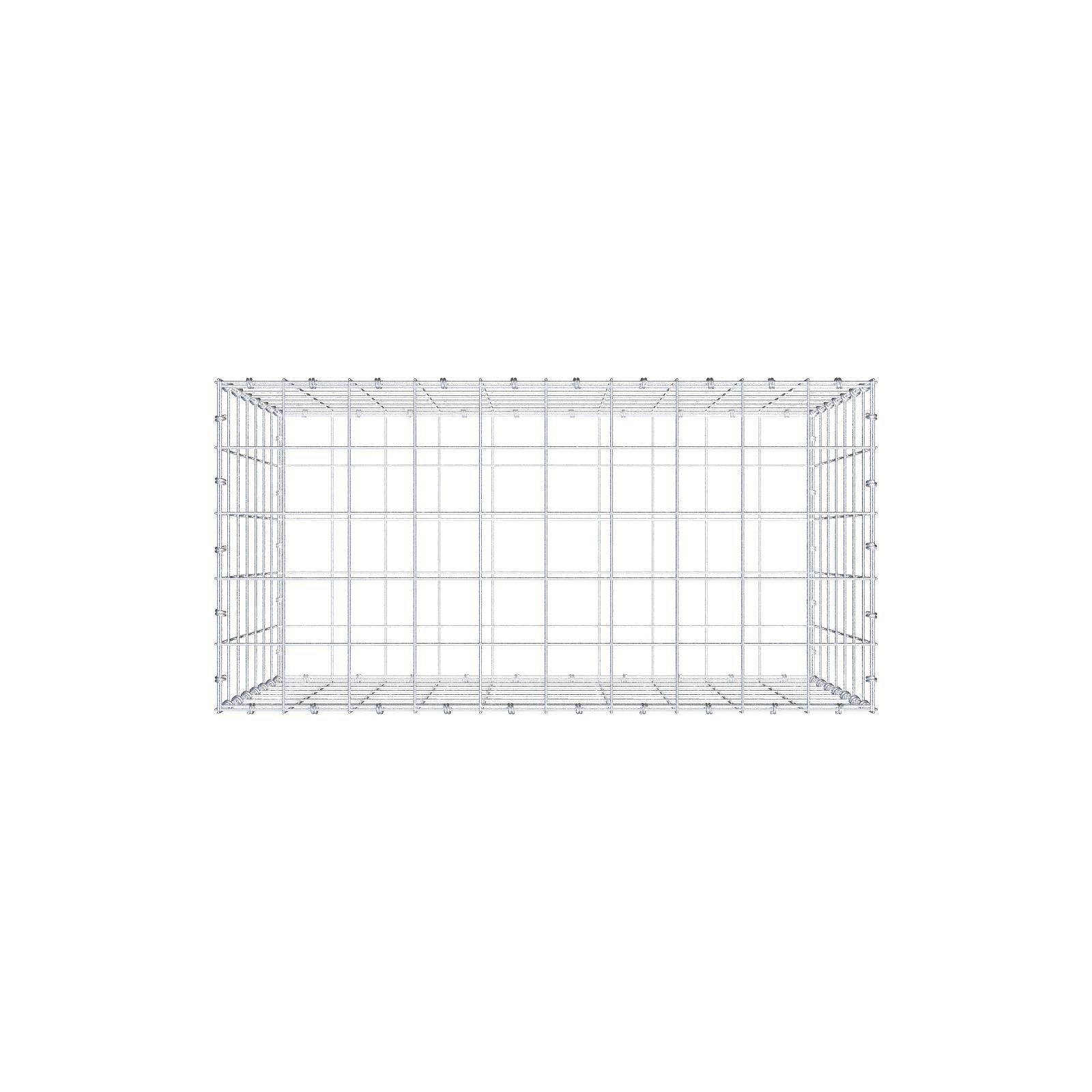 Gabione 100 cm x 70 cm x 50 cm (L x H x T), Maschenweite 10 x 10 cm, Spiralring