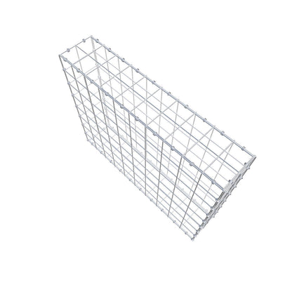 Gabion 100 cm x 80 cm x 20 cm (L x H x D), mesh size 10 x 10 cm, spiral ring