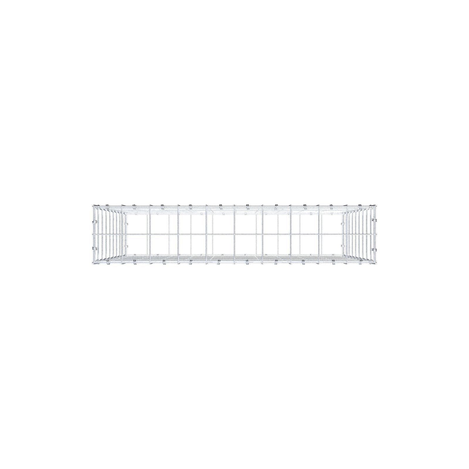 Schanskorf 100 cm x 90 cm x 20 cm (L x H x D), maaswijdte 10 x 10 cm, spiraalring