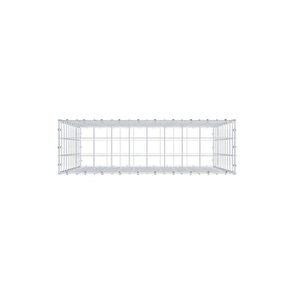 Gabion 100 cm x 100 cm x 30 cm (L x H x D), maskstorlek 10 x 10 cm, spiralring