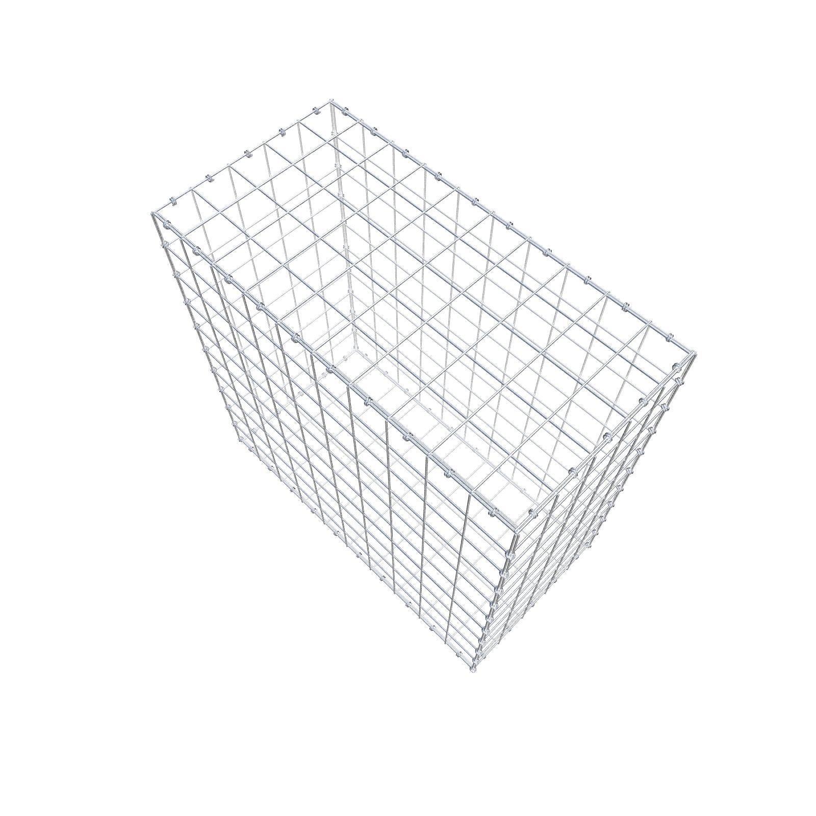 Gabbione 100 cm x 100 cm x 50 cm (L x H x P), maglia 10 x 10 cm, anello a spirale