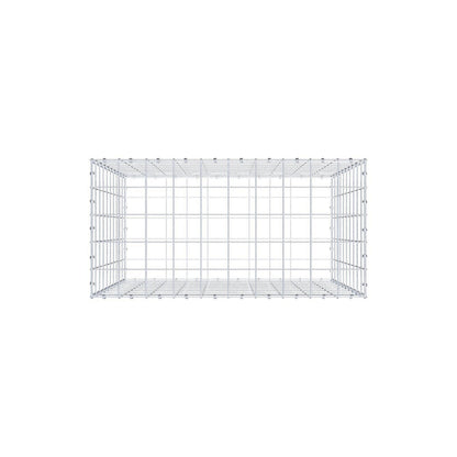 Gabbione 100 cm x 100 cm x 50 cm (L x H x P), maglia 10 x 10 cm, anello a spirale