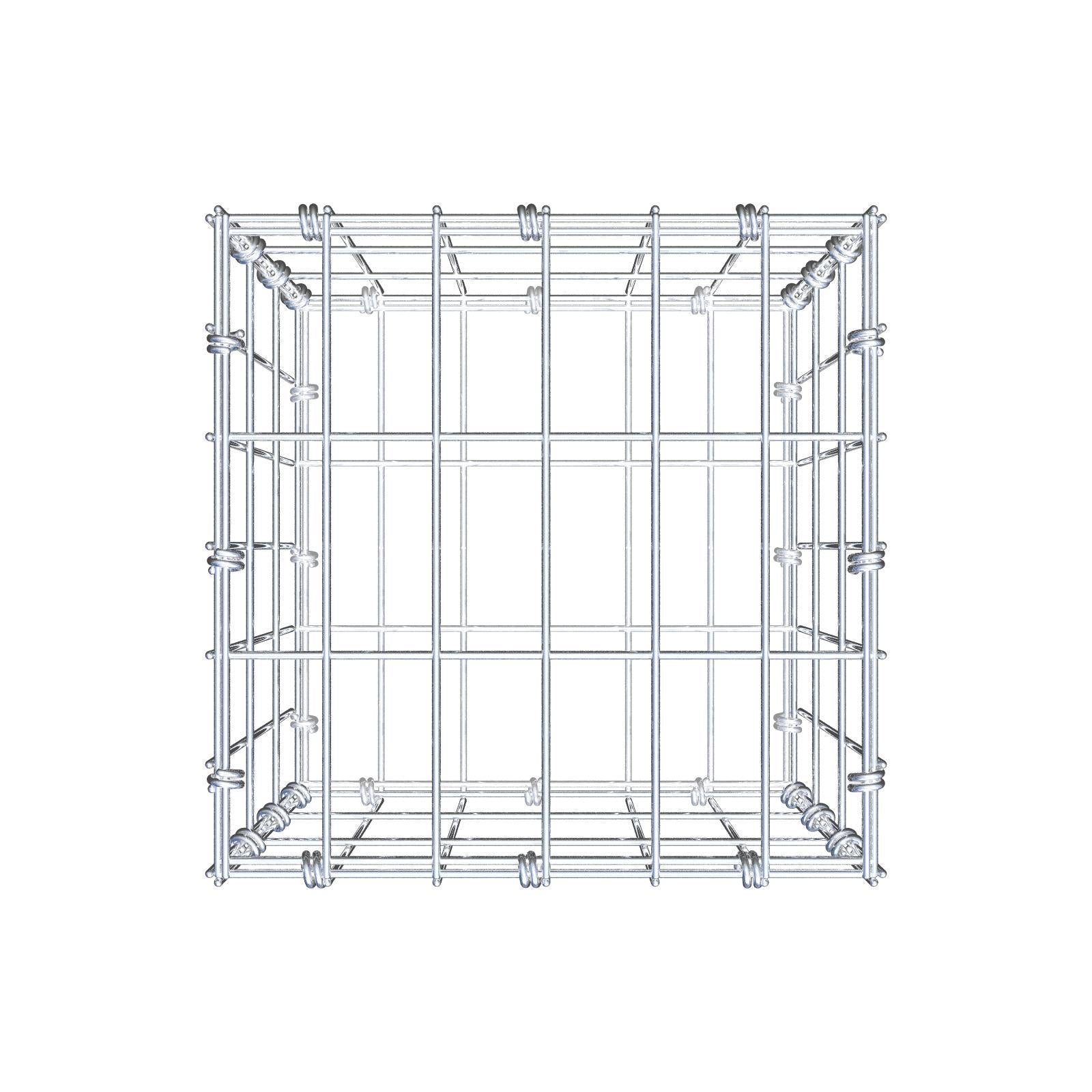 Schanskorf 30 cm x 30 cm x 30 cm (L x H x D), maaswijdte 5 x 10 cm, spiraalring