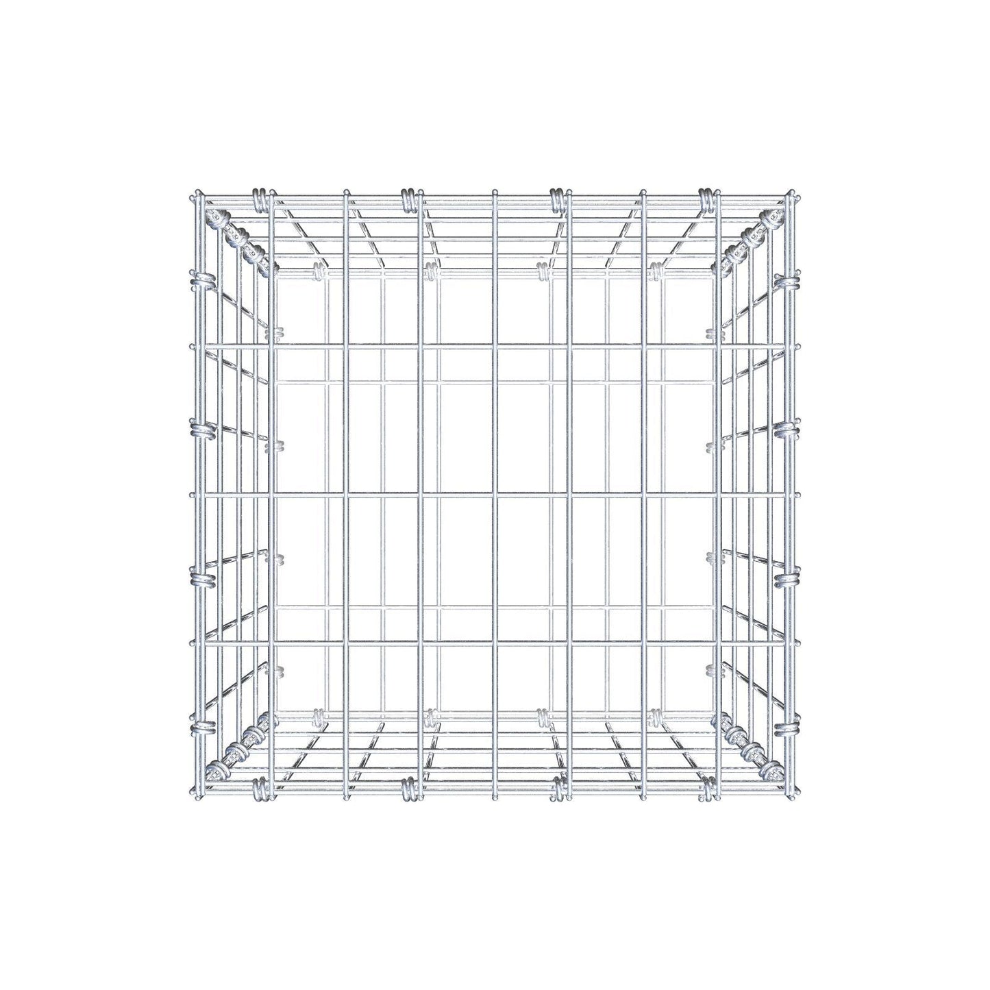 Gabion 40 cm x 40 cm x 40 cm (L x H x D), mesh size 5 x 10 cm, spiral ring