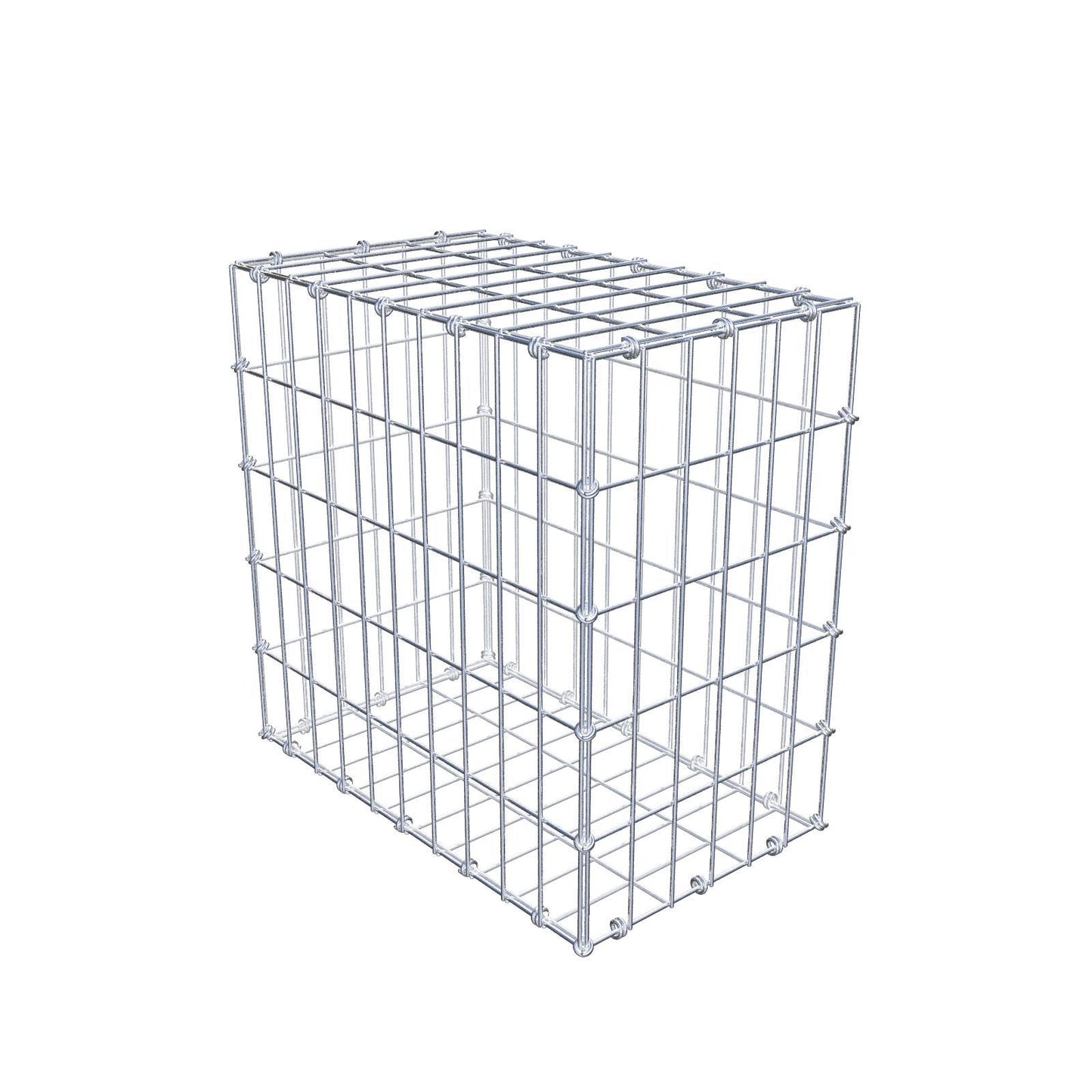 Gabion 50 cm x 50 cm x 30 cm (L x H x D), maskestørrelse 5 x 10 cm, spiralring