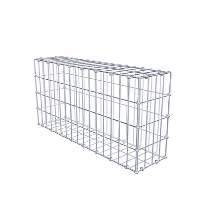Gabion 80 cm x 40 cm x 20 cm (L x H x D), maskestørrelse 5 x 10 cm, spiralring