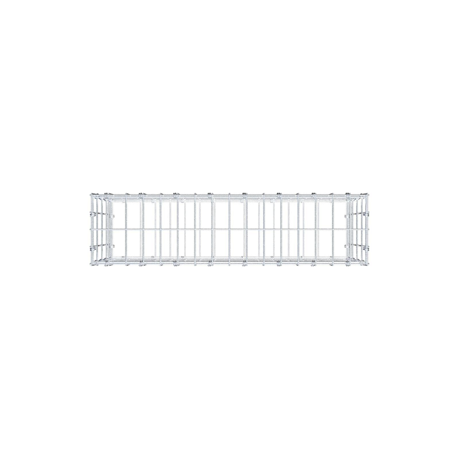 Gabione 80 cm x 40 cm x 20 cm (L x H x T), Maschenweite 5 x 10 cm, Spiralring