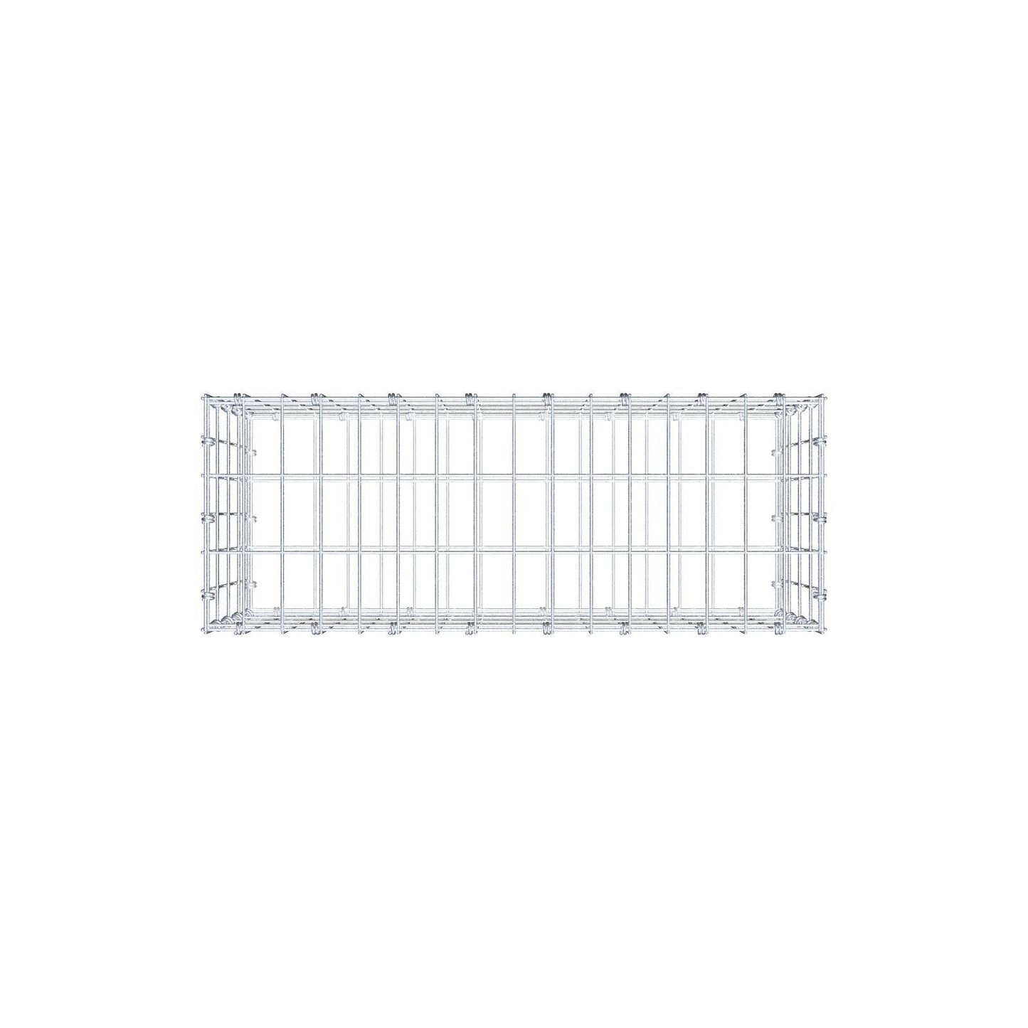 Gabbione 80 cm x 40 cm x 30 cm (L x H x P), maglia 5 x 10 cm, anello a spirale