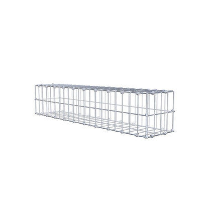 Gabion 100 cm x 20 cm x 20 cm (L x H x P), mailles 5 x 10 cm, anneau en spirale