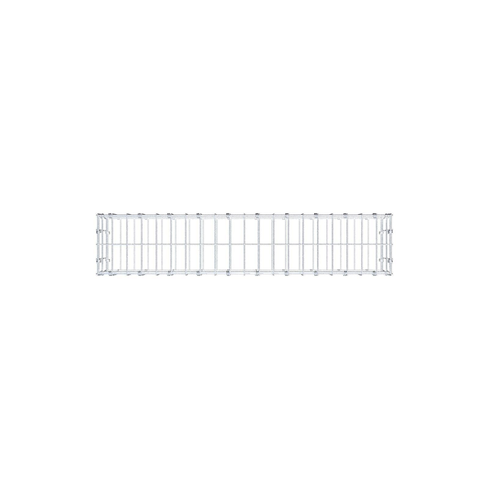 Gabion 100 cm x 20 cm x 20 cm (L x H x P), mailles 5 x 10 cm, anneau en spirale