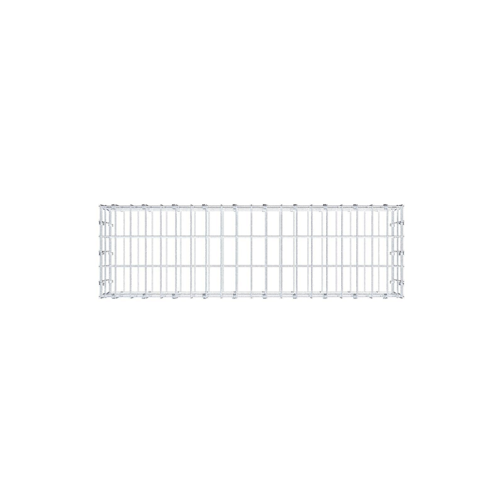 Gabione 100 cm x 20 cm x 30 cm (L x H x T), Maschenweite 5 x 10 cm, Spiralring