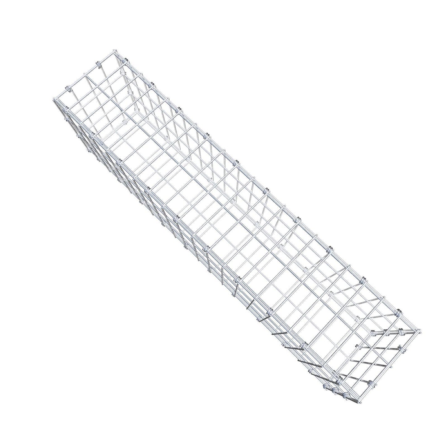 Gabion 100 cm x 30 cm x 20 cm (L x H x D), maskstorlek 5 x 10 cm, spiralring