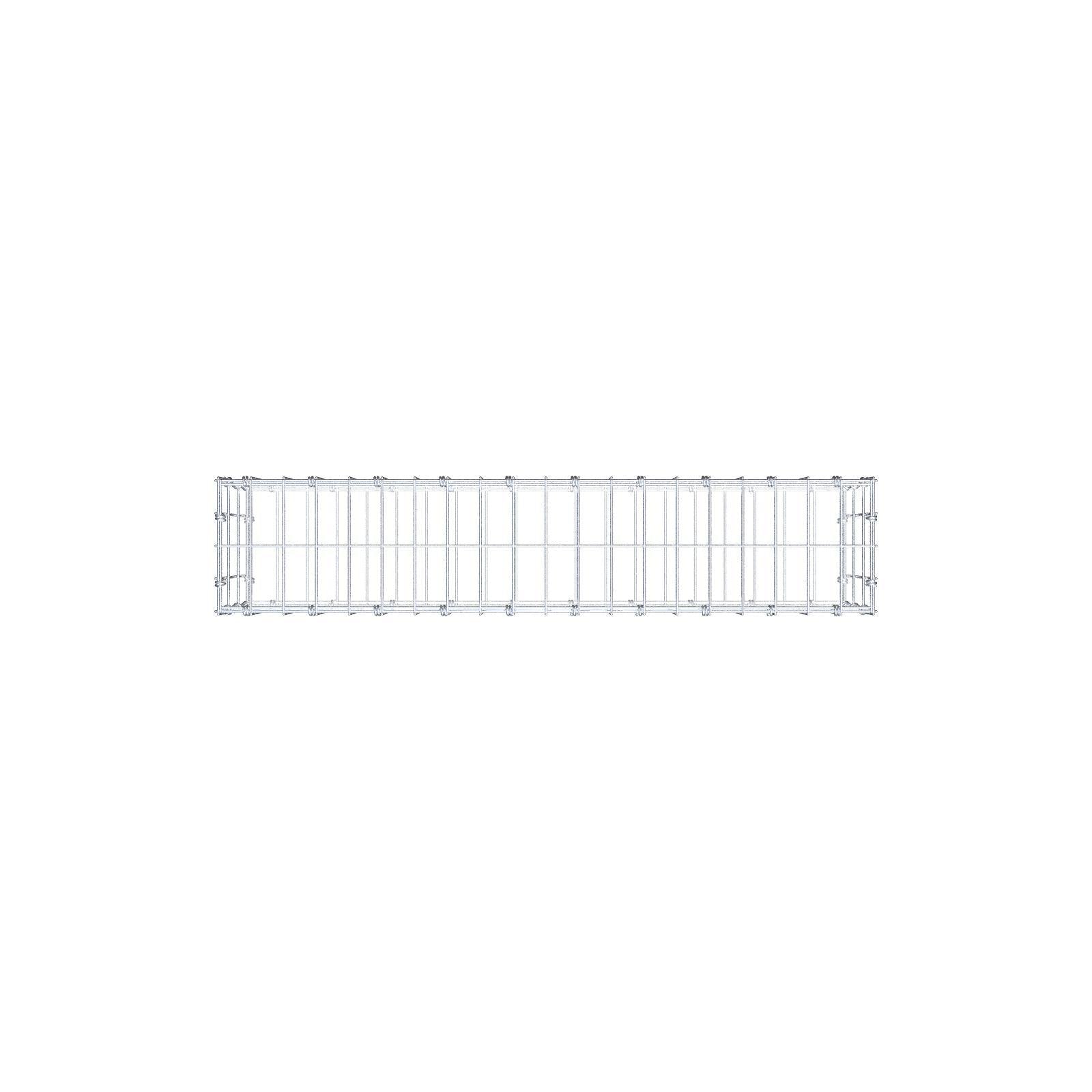 Gabione 100 cm x 30 cm x 20 cm (L x H x T), Maschenweite 5 x 10 cm, Spiralring