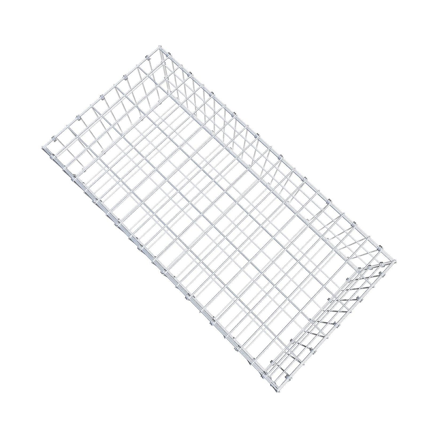 Gabion 100 cm x 30 cm x 50 cm (L x H x D), maskstorlek 5 x 10 cm, spiralring