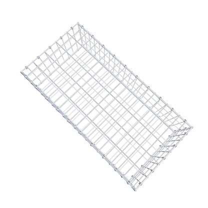 Gabion 100 cm x 30 cm x 50 cm (L x H x D), maskstorlek 5 x 10 cm, spiralring