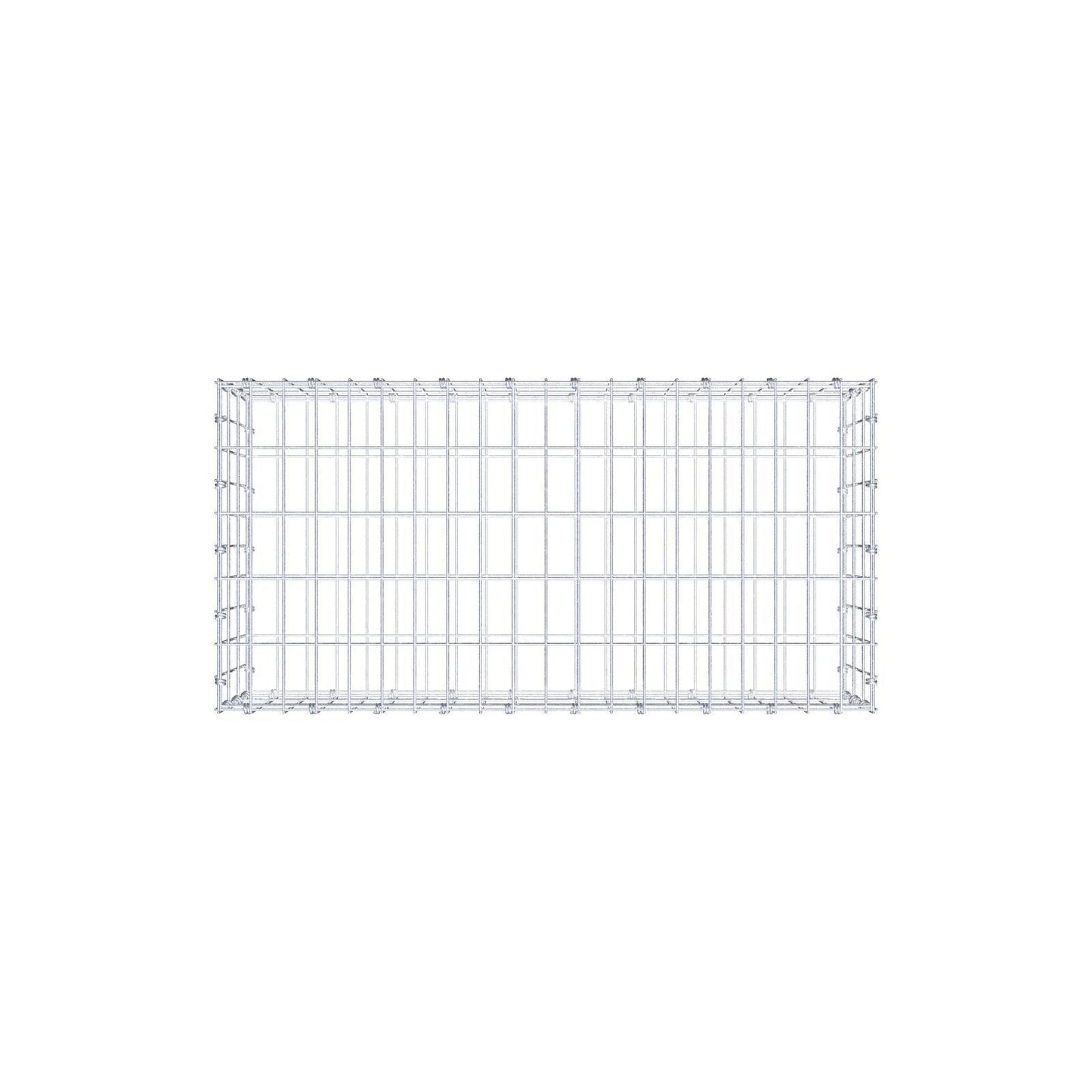 Gabion 100 cm x 30 cm x 50 cm (L x H x D), maskstorlek 5 x 10 cm, spiralring