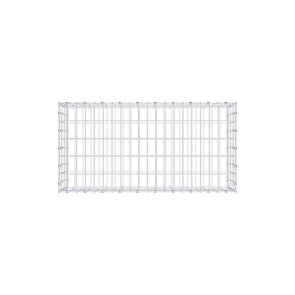 Gabion 100 cm x 30 cm x 50 cm (L x H x D), maskstorlek 5 x 10 cm, spiralring