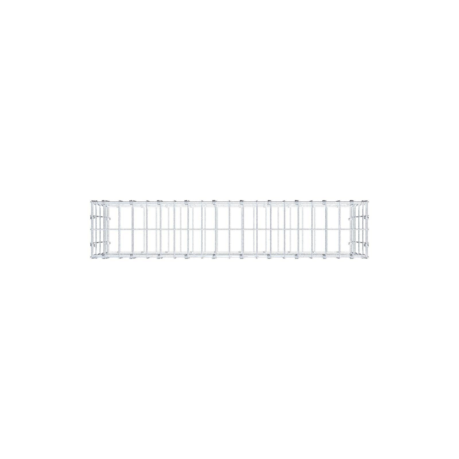 Gabion 100 cm x 40 cm x 20 cm (L x H x D), maskestørrelse 5 x 10 cm, spiralring
