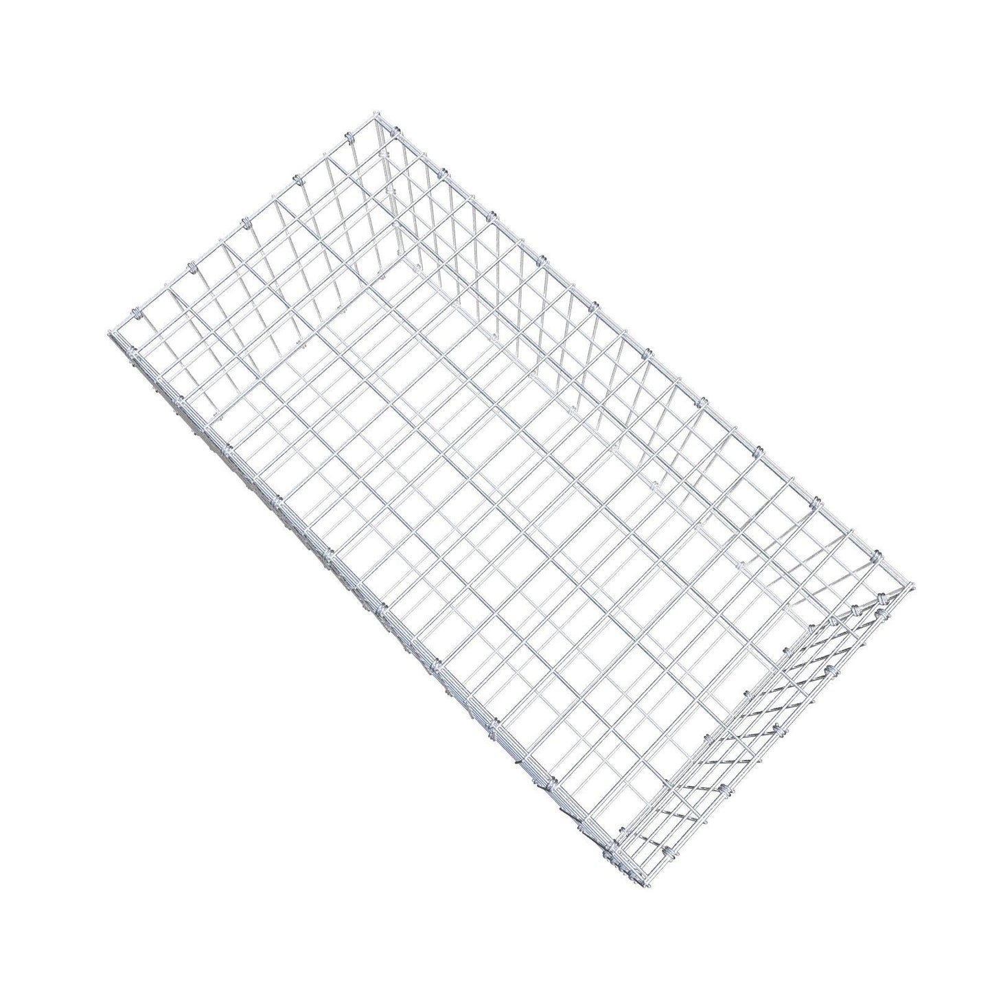 Gabion 100 cm x 40 cm x 50 cm (L x H x D), maskestørrelse 5 x 10 cm, spiralring