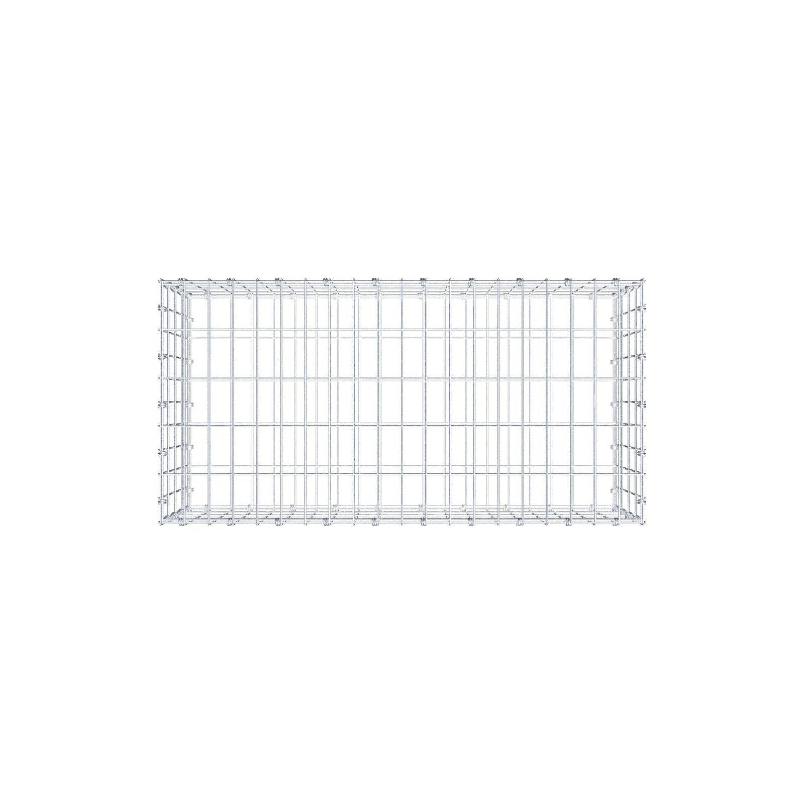 Gabion 100 cm x 40 cm x 50 cm (L x H x P), mailles 5 x 10 cm, anneau en spirale