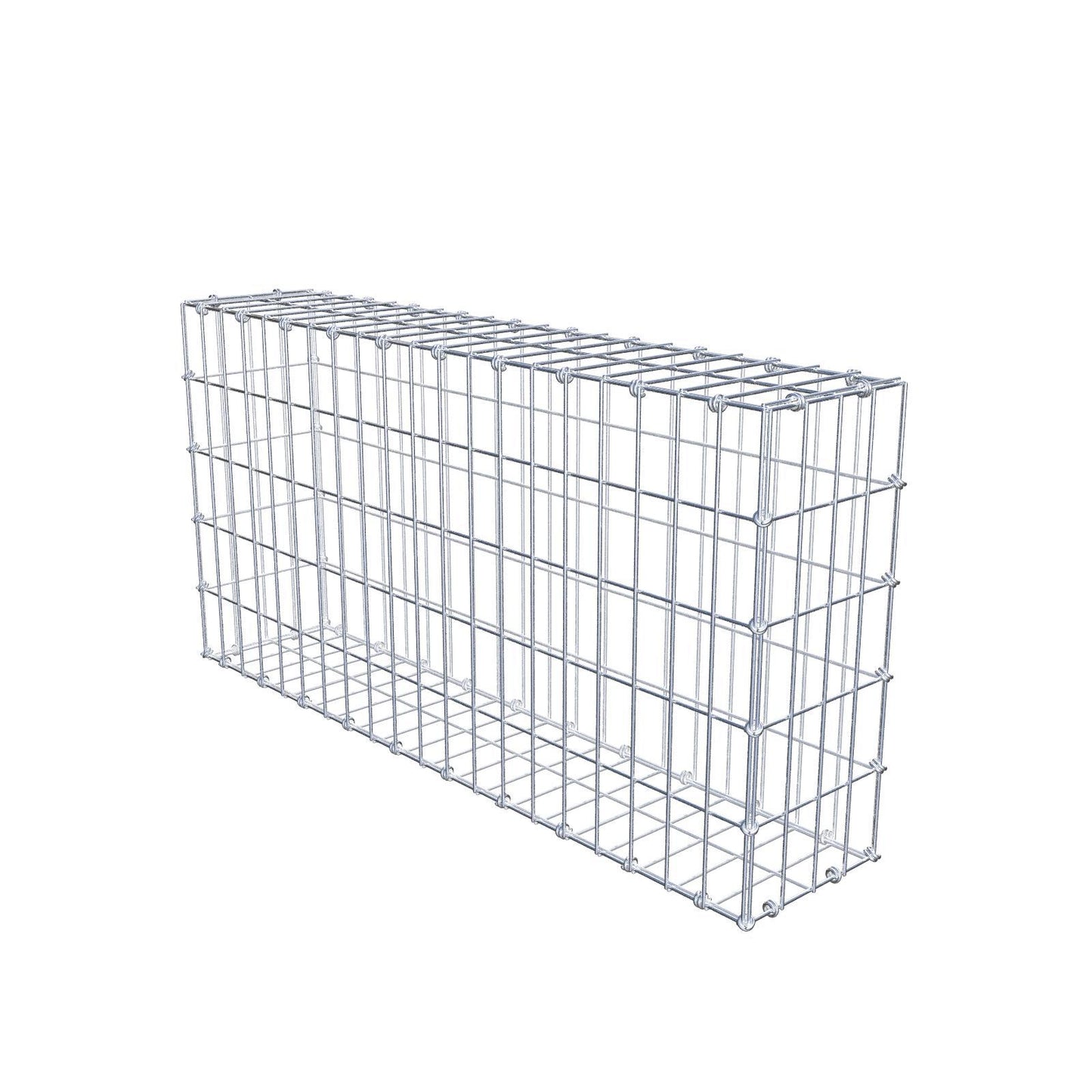 Gabion 100 cm x 50 cm x 20 cm (L x H x D), maskestørrelse 5 x 10 cm, spiralring