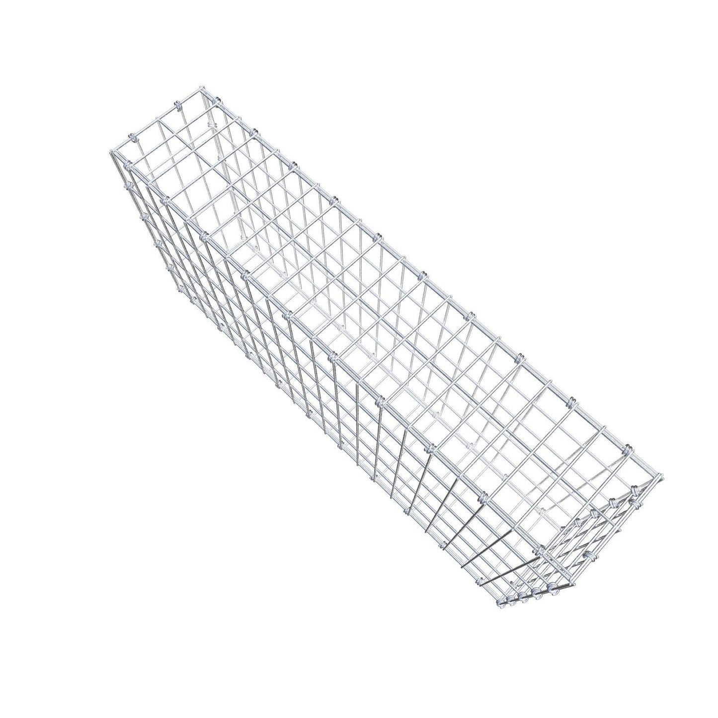 Gabion 100 cm x 50 cm x 20 cm (L x H x D), maskestørrelse 5 x 10 cm, spiralring