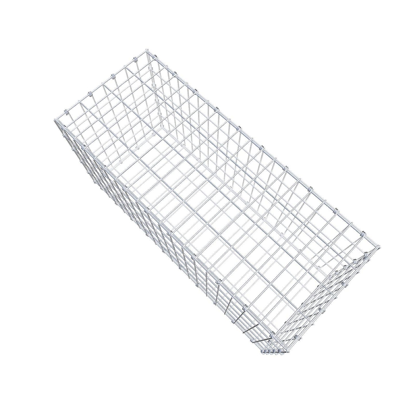 Gabione 100 cm x 50 cm x 40 cm (L x H x T), Maschenweite 5 x 10 cm, Spiralring