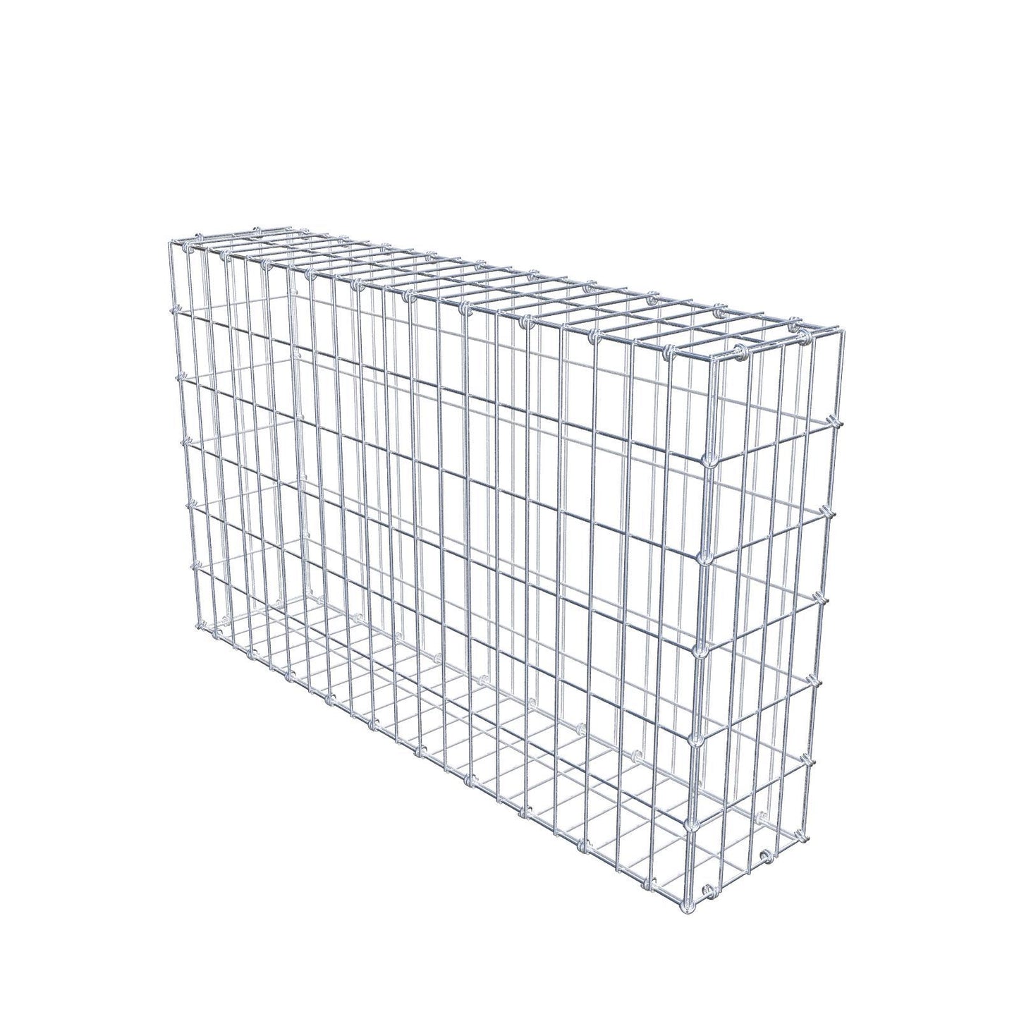 Gabion 100 cm x 60 cm x 20 cm (L x H x D), maskstorlek 5 x 10 cm, spiralring