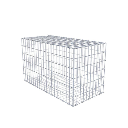 Gabion 100 cm x 60 cm x 50 cm (L x H x D), maskstorlek 5 x 10 cm, spiralring