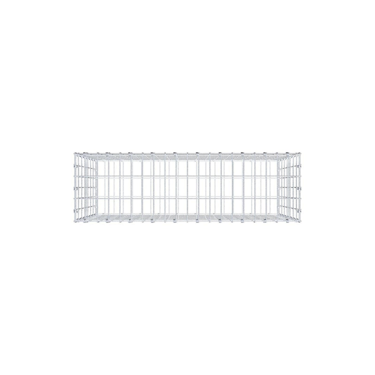 Gabion 100 cm x 70 cm x 30 cm (L x H x D), maskestørrelse 5 x 10 cm, spiralring