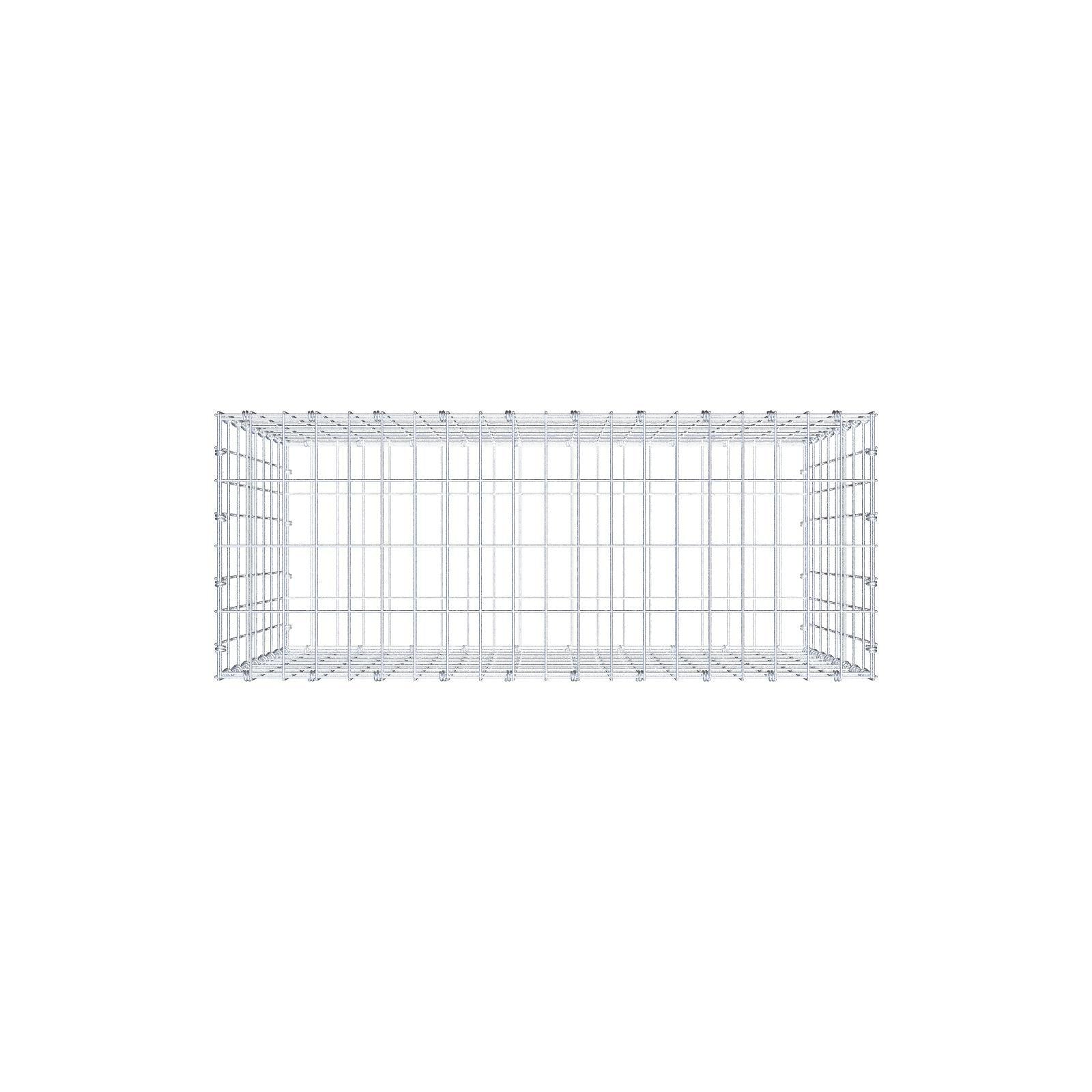 Gabion 100 cm x 80 cm x 40 cm (L x H x P), mailles 5 x 10 cm, anneau en spirale