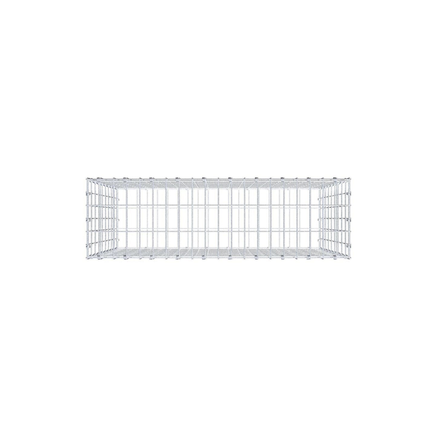 Gabione 100 cm x 90 cm x 30 cm (L x H x T), Maschenweite 5 x 10 cm, Spiralring