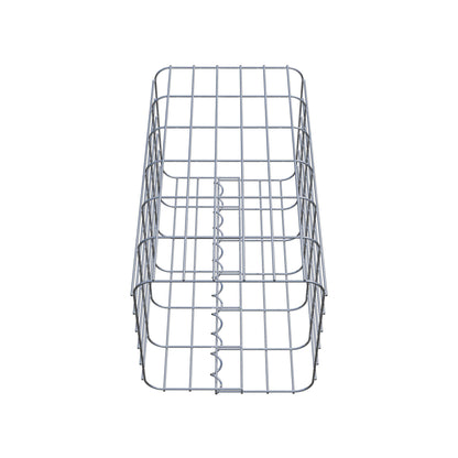 Coluna de gabião 32 x 32 cm, MW 5 x 10 cm quadrado