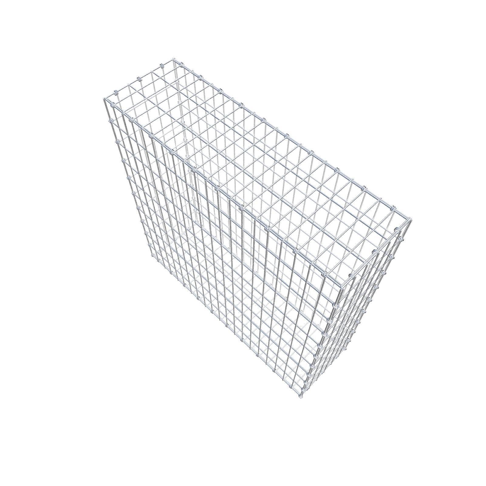 Gabion 100 cm x 100 cm x 30 cm (L x H x P), mailles 5 x 10 cm, anneau en spirale