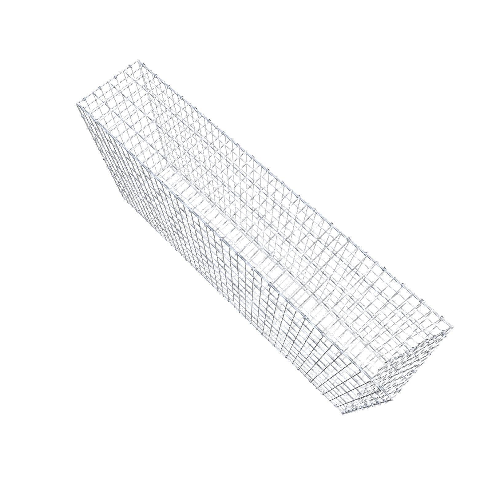 Gabione 200 cm x 100 cm x 40 cm (L x H x T), Maschenweite 5 x 10 cm, Spiralring
