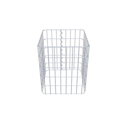 Coluna de gabião 42 x 42 cm, MW 5 x 10 cm quadrado