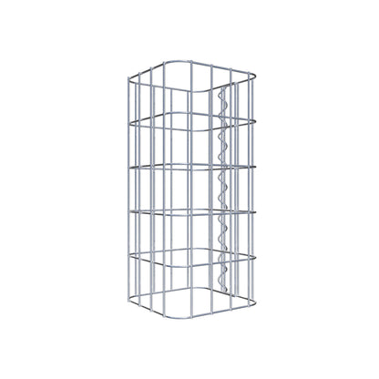 Coluna de gabião 22 x 22 cm, MW 5 x 10 cm quadrado