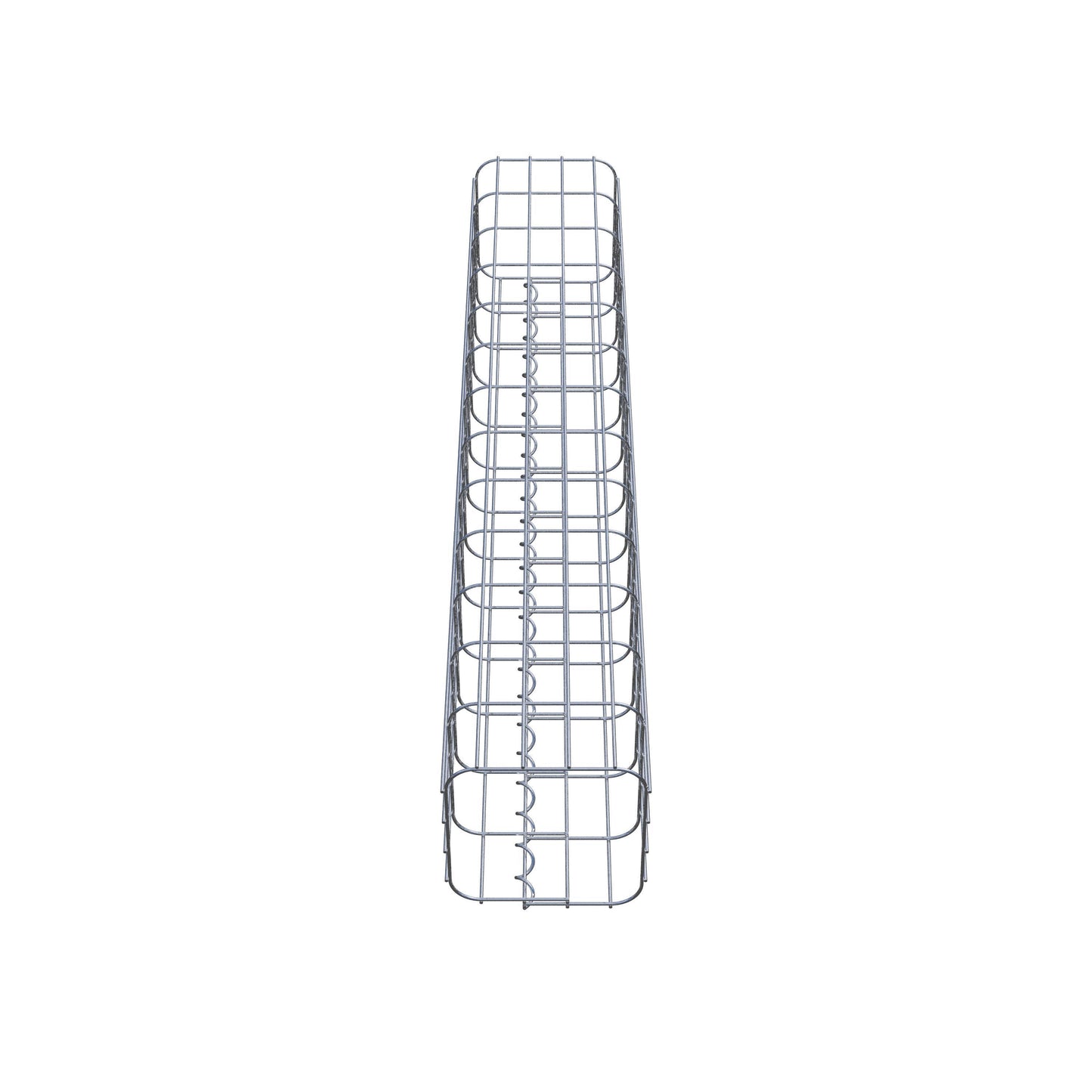 Coluna de gabião 22 x 22 cm, MW 5 x 10 cm quadrado